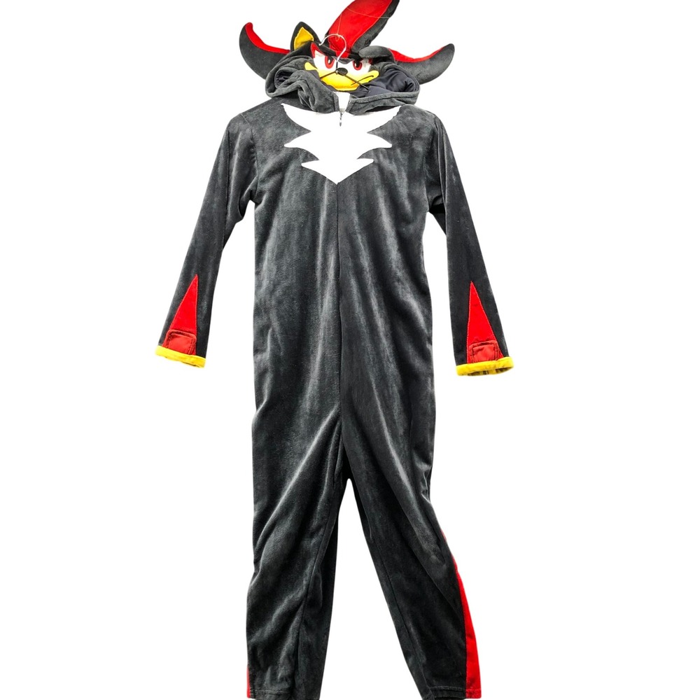 Sonic The Hedgehog Shadow Costume Boys M 8-10 Black Red Plush Cosplay Halloween